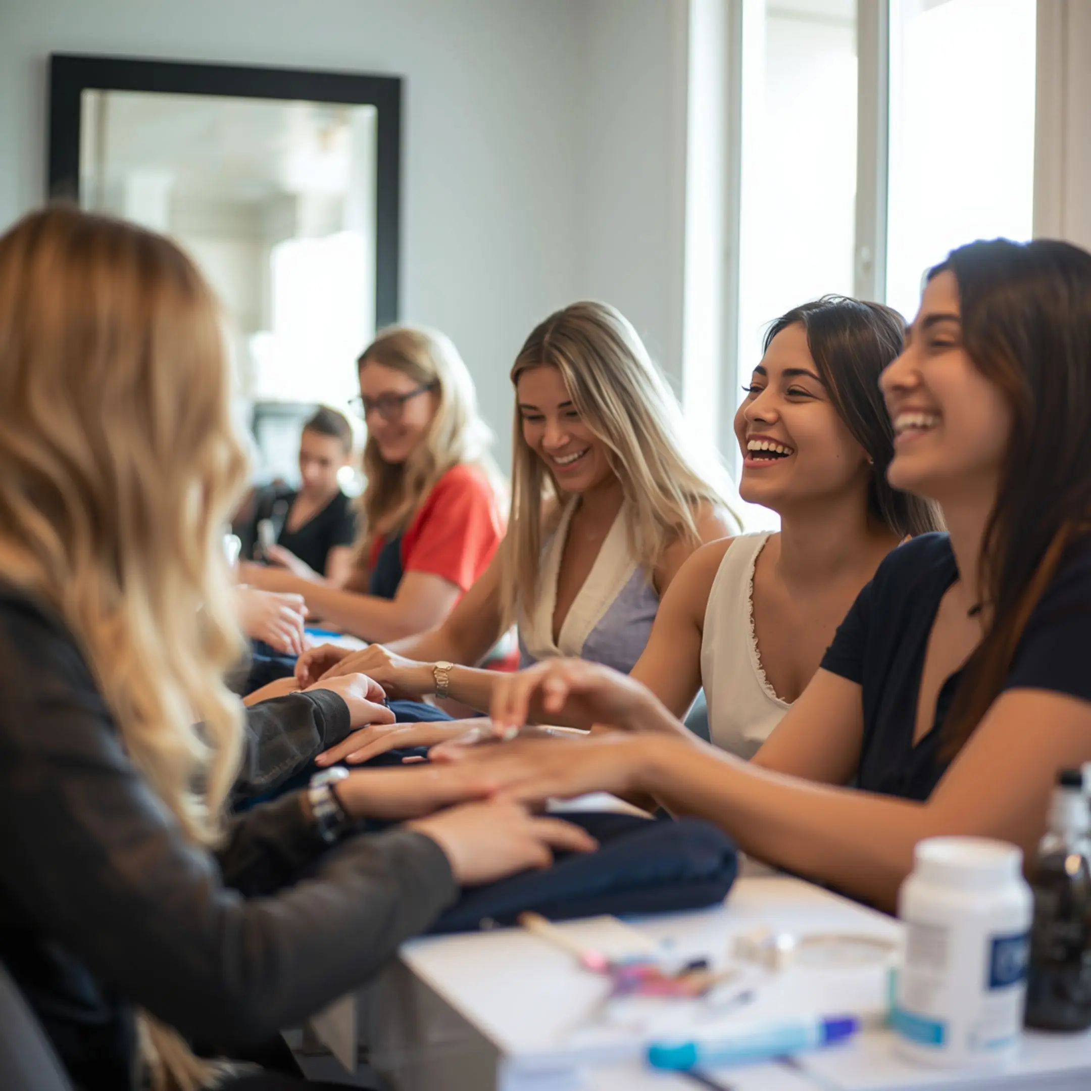 Nail technicians training for bridal etiquette