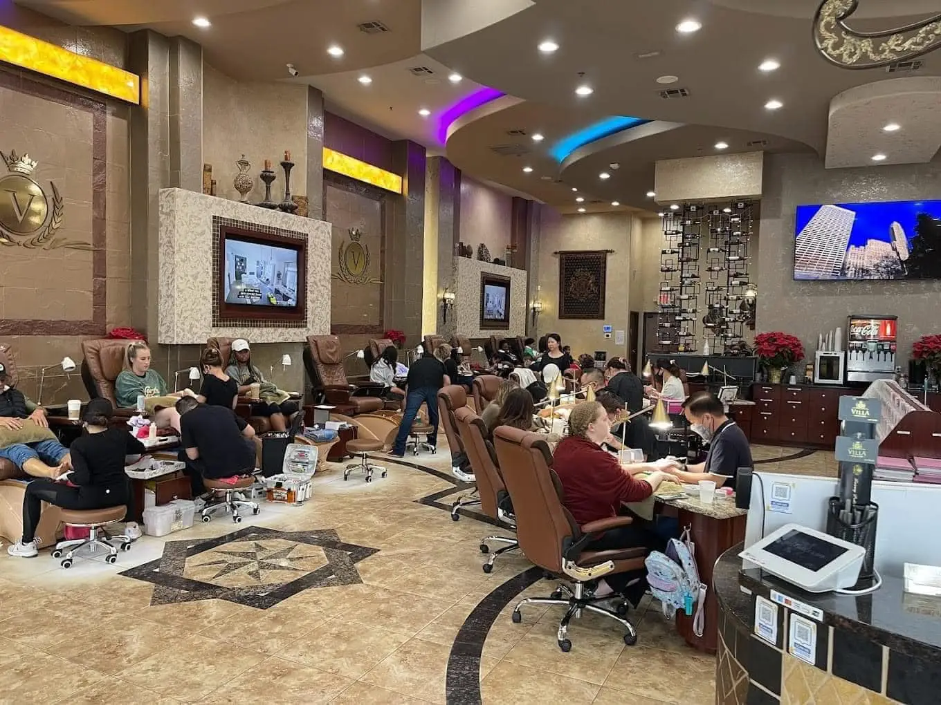 Clean and modern nail salon interior