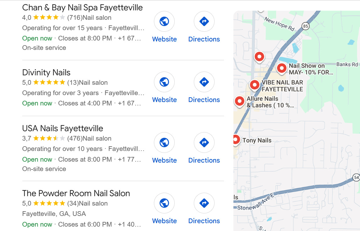 Google reviews on a phone