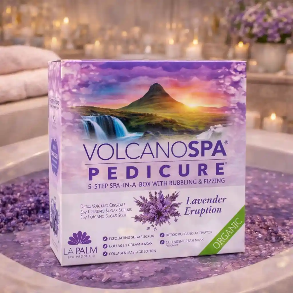 Lavender Eruption Volcano Pedicure